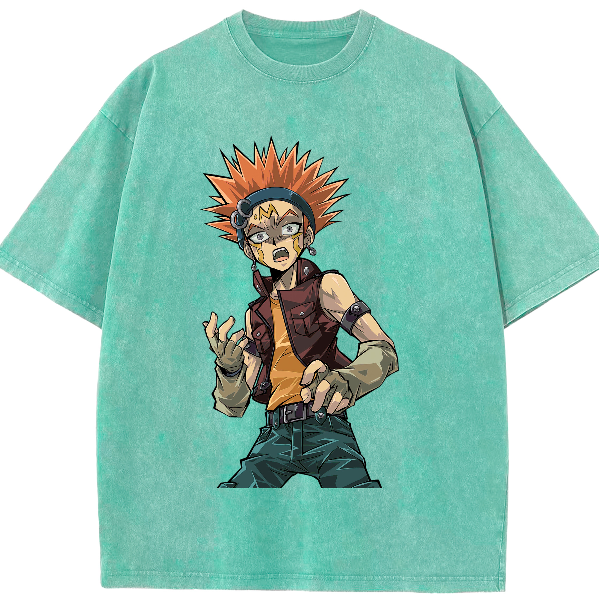 （画像用） 遊☆戯☆王 Yu-Gi-Oh! 綿100% ヴィンテージ風 半袖Tシャツ（フロントプリント）